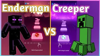 Minecraft  Enderman Rap vs Creeper Rap Dan Bull  Rockit Gaming Tiles Hop EDM Rush [upl. by Kciremed]