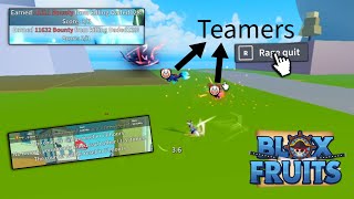 KITSUNE TEAMERS Got Destroyed In A 2v1 And RAGE QUIT  BLOX FRUIT [upl. by Gerdy]