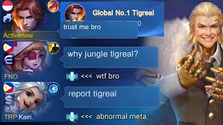 JUNGLE TIGREAL PRANK IN RANKED GAME🤣Then showing my global badge💀 [upl. by Marjorie]