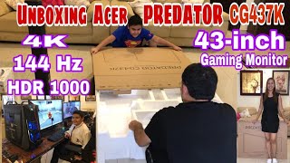 Unboxing ACER PREDATOR CG437K  Gaming Monitor  43inch  4K  144 Hz  HDR 1000 [upl. by Baldridge]