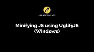 Minifying multiple Javascript files using UglifyJS and Windows Batch file [upl. by Ailito30]