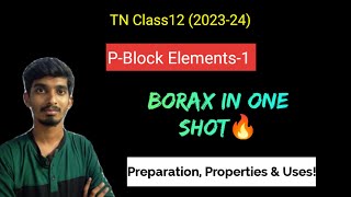 Borax in One shotPreparation Properties amp UsesPBlock Elements1TN Class12Chapter2Chemistry [upl. by Esra]