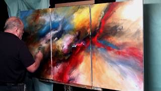 Painting Force of Nature Modern Abstract contemporary art Mix Lang How to DEMO [upl. by Whitnell40]