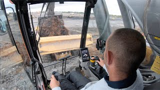 Volvo EC750E Excavator in Cab View [upl. by Eitak305]