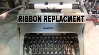 Underwood Touchmaster 5 Vintage Manual Typewriter Ribbon Ink T11 Install Demo [upl. by Eunice83]