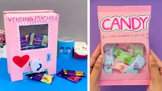 DIY candy vending machine 🌸 paper craft  valentines gift ideas how to make art and craft shorts [upl. by Aleacim644]