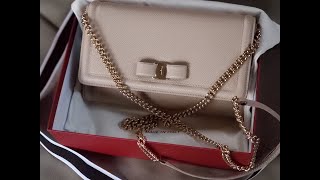 Salvatore Ferragamo Vara Bow Mini Bag Wallet on Chain [upl. by Orodoet]