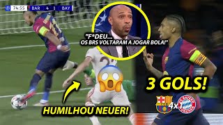 🔥CHOCOU O MUNDO RAPHINHA FAZ HATTRICK CONTRA O BAYERN E HUMILHA NEUER EUROPEUS FICARAM MALUCOS [upl. by Schnapp333]