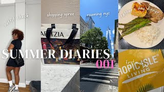 Summer Diaries 001 shopping in NYC flexi rods routine fathers day dinner grocery shopping  more [upl. by Lennahc]