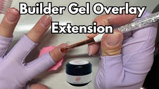 BUILDER GEL EXTENSION ON SHORT NATURAL NAILS [upl. by Gladine]