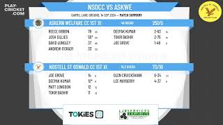 Nostell St Oswald CC 1st XI v Askern Welfare CC 1st XI [upl. by Newfeld]