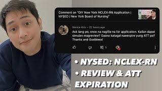 Answering Questions 1  When to review for NCLEXRN  ATT Validity  NYSED [upl. by Babita]