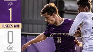 Mens Soccer Washington Knocks Off California In DoubleOT [upl. by Mcclish]