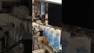 Shrink sleeve labeling machine for Aerosol Cans [upl. by Soigroeg]