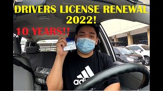 LTO DRIVERS LICENSE RENEWAL 2022  STEP BY STEP 10 YEARS VS 5 YEARS VALIDITY REQUIREMENTS [upl. by Dukey]