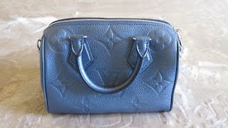 Louis Vuitton Speedy 20 Metallic Blue  Reveal  Speedy 20 Collection [upl. by Aivata]