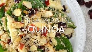 ENSALADA DE QUINOA  QUINUA CON ESPINACA  Recetas fáciles Pizca de Sabor [upl. by Anoved]