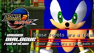 Sonic Adventure 2 Battle Unused Dialogue Restoration [upl. by Anelaj]