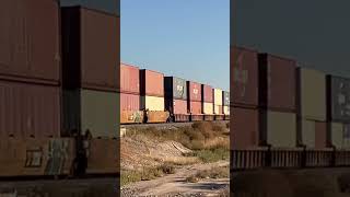 Intermodal train Heading southbound up4014 automobile train railway [upl. by Johnston]