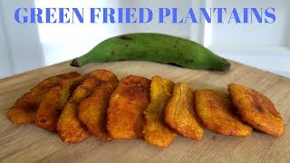 HOW TO FRY GREEN PLANTAINS  THE BEST AND SIMPLEST WAY  JAMAICAN STYLE [upl. by Ettedanreb]