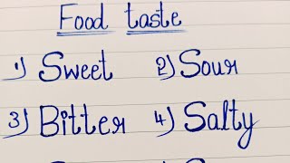 Food taste 🤤 🤤 l calligraphy ll How to write good handwriting in youtube ✍️💫 [upl. by Htebesile]