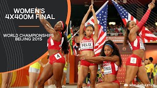 Womens 4x400m Relay Final  World Athletics Championships Beijing 2015 [upl. by Prochora]