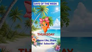 Days of the week day dayz daysoftheweek trending trendingshorts trend trendingvideo weekly [upl. by Prue]