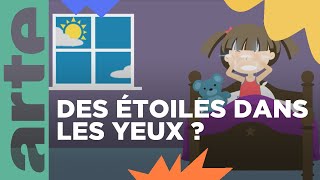 Pourquoi voiton des étoiles en se frottant les yeux   Vos questions 💡  ARTE Family [upl. by Ysus]