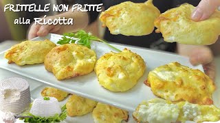 FRITTELLE NON FRITTE alla RICOTTA ricetta facile leggera ed economica [upl. by Nossaj]