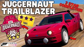 Forza horizon 5JUGGERNAUT trailblazer how to get 3 STARSBEST carFASTEST routeJUGGERNAUT PR stunt [upl. by Longtin]