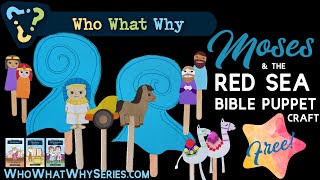 Moses and the Red Sea  Bible Stick Puppet Craft [upl. by As]