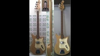 Bass Guitar Egmond Rocket 1EBS1  damaged  bass tuning  438Hz  check description [upl. by Aztiley]