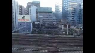 Hamamatsucho to Tennozu Isle Tokyo Monorail 浜松町駅天王洲アイル駅 130228 [upl. by Standley]