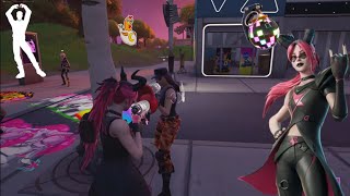 New Hexed Haze skin amp Riches emote in Party Royale Emote Battles  Trolling Sonic  Fortnite [upl. by Dermot]