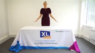 How To Box A Tablecloth  Box Fit A Printed Tablecloth  XL Displays [upl. by Hampton]