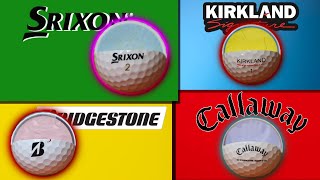 I CANT BELIEVE THESE TEST RESULTS SRIXON VS CALLAWAY VS BRIDGESTONE VS KIRKLAND GOLF BALL TESTING [upl. by Sivehc]