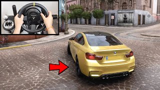 Forza Horizon 5 Drifting BMW M4 Steering Wheel  Shifter Gameplay [upl. by Ativla]