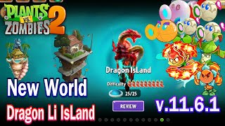 Plants vs Zombies 2  New World Dragon Li Island amp Team Hypno Pea in International Version 1171 [upl. by Awra]