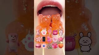 asmr PINK KOHAKUTO EMOJI FOOD eating soundssped up [upl. by Vashti]