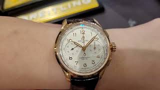 BREITLING Premier B09 Chronograph ROSE GOLD  CLASSIC and LUXURIOUS Ref RB0930371G1P1 [upl. by Drahnreb]