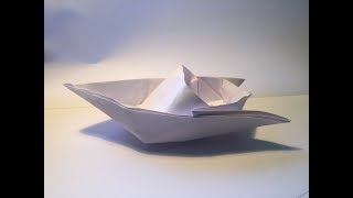 Papierschiff falten  Rennboot falten  Origami Boot  Boot falten einfach  Anleitung [upl. by Meesaw209]