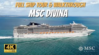 MSC Divina Ship Tour  Full Ship Walkthrough Deck by Deck Updated [upl. by Elyrrad853]