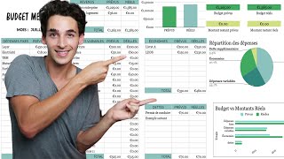 Présentation de mon tableau de budget mensuel excel vs google sheets [upl. by Vally689]