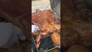 Its so delicious to roast a whole lamb at 40 degrees Celsius meat roast food barbecuedelicious [upl. by Manbahs]