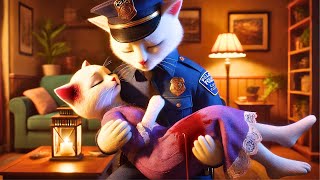 Police Cat😻 fights to Avenge his Wife😿cat cute ai catlover catvideos cutecat aicat [upl. by Okiruy]