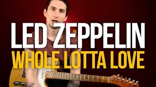 Как играть на гитаре Led Zeppelin Whole Lotta Love  Уроки игры на гитаре Первый Лад [upl. by Laverne]