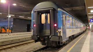 Wien FranzJosefs REX 41 train Wien FranzJosefsBahnhof  Praha hl n Locomotive nr 1116 143 [upl. by Eirlav]