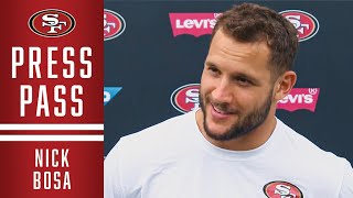 Nick Bosa Previews Matchup vs Jalen Hurts  49ers [upl. by Genesa]