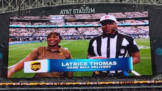 Dallas Cowboys UPS game ball Delivery 91524 vs New Orleans Saints [upl. by Ocirderf437]