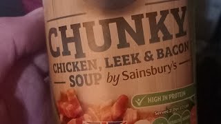 Chunky Chicken  Leek and Bacon Soup food review [upl. by Sammons]